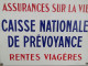 Delcampe - Ancienne Plaque Émaillée Assurances Caisse Nationale Prévoyance Rentes Viagères Émail Laborde - Seguros