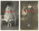 Lot 2 X Beautiful Old Photo Ancienne Jolie Carte Vieille Oude Foto Pierrot Déguisé Tenue Costume - Moda