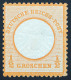 1872 DR, 1/2 Gr. Großes Schild, *, Rauhe Zähnung, MiNr. 18, ME 50,- - Unused Stamps