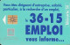 F651 05/1996 - 36. 15 EMPLOI - 50 SO3 - (verso : N° Deux Ligne Vers La Gauche) - 1996