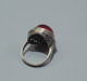 Delcampe - -BELLE ANCIENNE BAGUE ARGENT 925° MARCASSITES & Pierre/Cristal  Rouge BIJOU   E - Ring