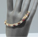 -ANCIEN BRACELET ARGENT VERMEIL Poinçon 925° & FAS + PIERRES ROUGES & Cristal   E - Bracelets