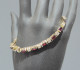 -ANCIEN BRACELET ARGENT VERMEIL Poinçon 925° & FAS + PIERRES ROUGES & Cristal   E - Bracciali