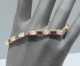 Delcampe - -ANCIEN BRACELET ARGENT VERMEIL Poinçon 925° & FAS + PIERRES ROUGES & Cristal   E - Bracciali