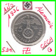 GERMANY ALEMANIA DEUTFCHES REICH  MONEDA DE 5.00 REICHSMARK AÑO 1936-CECA-G  PLATA - 29 MM.HINDENBURG AGUILA Y ESBALTICA - 5 Reichsmark