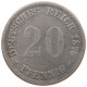 KAISERREICH 20 PFENNIG 1875 D  #a060 0373 - 20 Pfennig