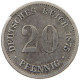 KAISERREICH 20 PFENNIG 1875 F  #a091 0933 - 20 Pfennig