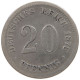 KAISERREICH 20 PFENNIG 1875 F  #a045 0893 - 20 Pfennig