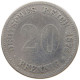 KAISERREICH 20 PFENNIG 1874 B  #a069 0325 - 20 Pfennig