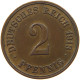 KAISERREICH 2 PFENNIG 1913 J  #s068 0425 - 2 Pfennig