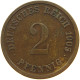 KAISERREICH 2 PFENNIG 1905 G  #s068 0371 - 2 Pfennig