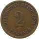 KAISERREICH 2 PFENNIG 1905 G  #a095 0605 - 2 Pfennig