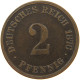 KAISERREICH 2 PFENNIG 1876 C  #s078 0029 - 2 Pfennig