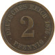 KAISERREICH 2 PFENNIG 1875 J  #a066 0743 - 2 Pfennig