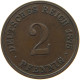 KAISERREICH 2 PFENNIG 1875 C  #s078 0753 - 2 Pfennig