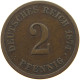 KAISERREICH 2 PFENNIG 1874 G  #a013 0147 - 2 Pfennig