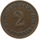 KAISERREICH 2 PFENNIG 1875 B  #s078 0583 - 2 Pfennig