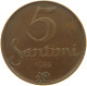 LATVIA 5 SANTIMI 1922  #a013 0523 - Latvia