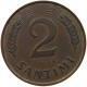 LATVIA 2 SANTIMI 1939  #a032 0319 - Latvia