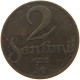 LATVIA 2 SANTIMI 1928  #c082 0207 - Letonia