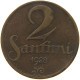 LATVIA 2 SANTIMI 1928  #a014 0205 - Letonia