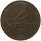 LATVIA 2 SANTIMI 1926  #a085 0697 - Latvia