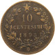 ITALY 10 CENTESIMI 1893 BI UMBERTO I. 1878-1900 #a094 0859 - 1878-1900 : Umberto I.