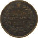 ITALY CENTESIMO 1861 M Vittorio Emanuele II. 1861 - 1878 #a094 0025 - 1861-1878 : Vittoro Emanuele II