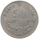 ITALY 50 CENTESIMI 1863 M Vittorio Emmanuele II. (1861-1878) #t148 0693 - 1861-1878 : Vittoro Emanuele II