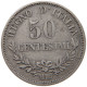 ITALY 50 CENTESIMI 1863 M Vittorio Emanuele II. 1861 - 1878 #s031 0237 - 1861-1878 : Vittoro Emanuele II