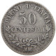 ITALY 50 CENTESIMI 1863 M Vittorio Emanuele II. 1861 - 1878 #s049 0597 - 1861-1878 : Vittoro Emanuele II