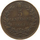 ITALY 5 CENTESIMI 1867 M Vittorio Emanuele II. 1861 - 1878 #s077 0333 - Altri & Non Classificati