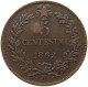 ITALY 5 CENTESIMI 1862 N Vittorio Emanuele II. 1861 - 1878 #s077 0345 - Sonstige & Ohne Zuordnung