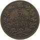 ITALY 5 CENTESIMI 1861 M Vittorio Emanuele II. 1861 - 1878 #c080 0363 - Andere & Zonder Classificatie