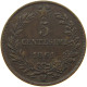 ITALY 5 CENTESIMI 1861 M Vittorio Emanuele II. 1861 - 1878 #s077 0347 - Other & Unclassified