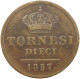 ITALY STATES NAPLES 10 TORNESI 1857  #t056 0067 - Neapel & Sizilien