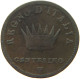 ITALY STATES NAPOLEON I. CENTESIMO 1811 /00 V Napoleon I. (1804-1814, 1815) #t144 0881 - Napoleonische