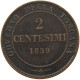 ITALY STATES TUSCANY 2 CENTESIMI 1859  #s036 0713 - Tuscan