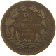 LUXEMBOURG 2 1/2 CENTIMES 1854 Willem III. 1849-1890 #a062 0779 - Luxembourg