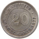 MAURITIUS 20 CENTS 1877 Victoria 1837-1901 #t111 1311 - Mauritius