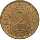 MAURITIUS 2 CENTS 1959 Elizabeth II. (1952-2022) #a095 0477 - Maurice