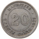 MAURITIUS 20 CENTS 1877 Victoria 1837-1901 #t111 1315 - Mauritius