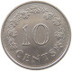 MALTA 10 CENTS 1972  #s065 0093 - Malta