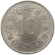 MALTA 10 CENTS 1972  #a014 0745 - Malte