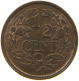 NETHERLANDS 1/2 CENT 1938 Wilhelmina 1890-1948 #a086 0179 - 0.5 Cent