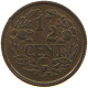 NETHERLANDS 1/2 CENT 1936 Wilhelmina 1890-1948 #a086 0175 - 0.5 Cent