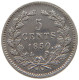 NETHERLANDS 5 CENTS 1850 Willem III. 1849-1890 #t109 1093 - 1849-1890 : Willem III