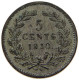 NETHERLANDS 5 CENTS 1850 Willem III. 1849-1890 #t057 0301 - 1849-1890 : Willem III