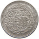 NETHERLANDS 25 CENTS 1941 Wilhelmina 1890-1948 #c032 0347 - 25 Cent