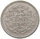 NETHERLANDS 25 CENTS 1940 Wilhelmina 1890-1948 #a044 0199 - 25 Cent